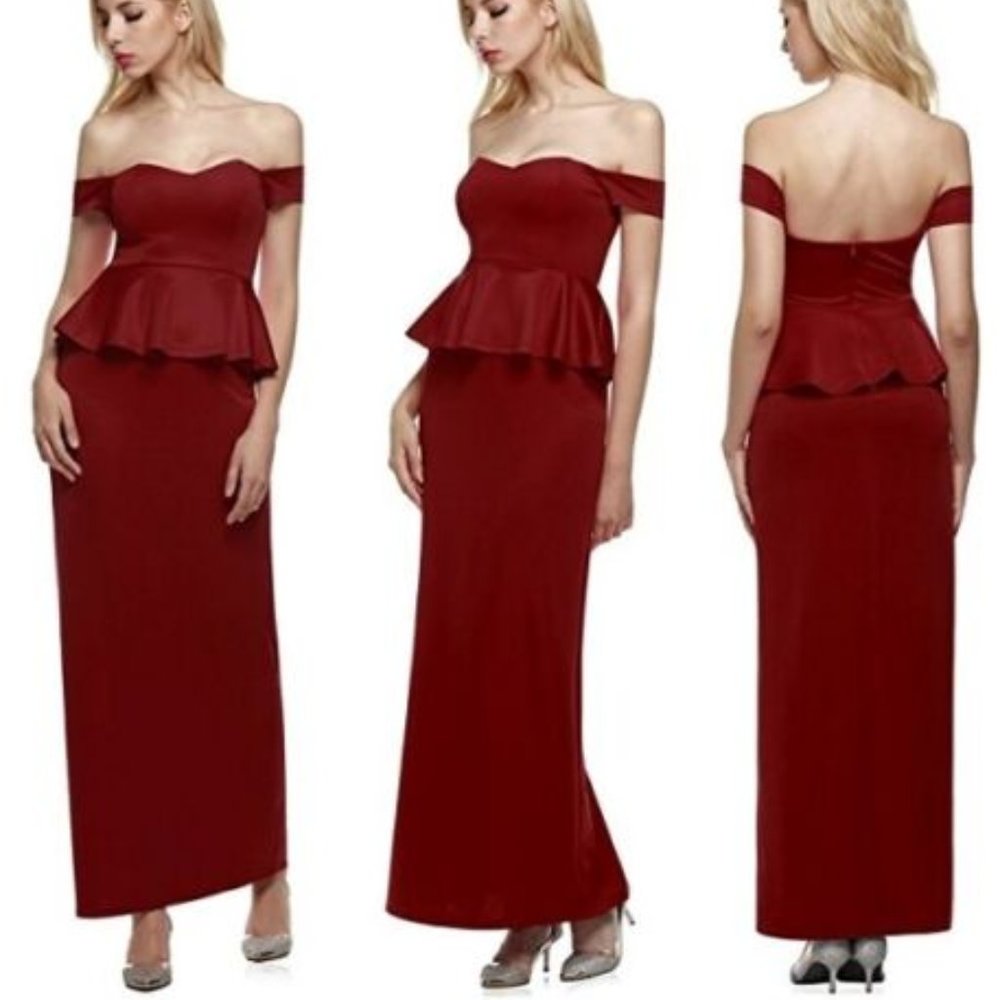 Strapless Drop Shoulder Dress